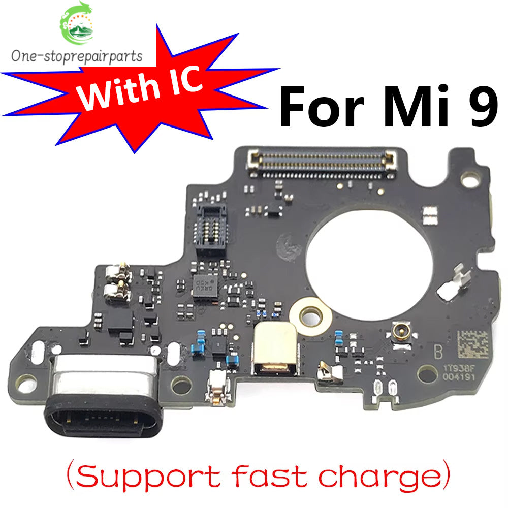 New For Xiaomi Mi 9 Mi9 Dock Connector USB Charger Charging Port Flex Cable Board With Microphone Replacement Xiaomi  Xiao mi phone repair parts