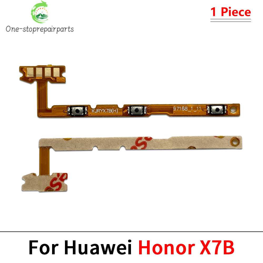 10Pcs, Power On Off Volume Side Button Key Flex Cable For Huawei Honor X5 X6 X6s X6A X6B X7 X7A X7B X8 X8A X8B X9 X9A X9B 4G 5G Huawei phone repair parts