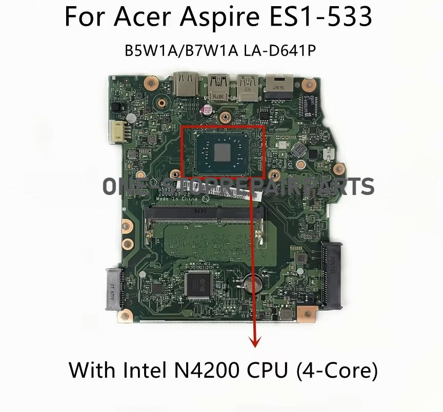 LA-D641P For Acer Aspire ES1-732 ES1-533 Laptop Motherboard With N3350 N3450 N4200 CPU DDR3 NBGFT1100B NBGFT1100C NB.GFT11.00C Acer laptop repair parts