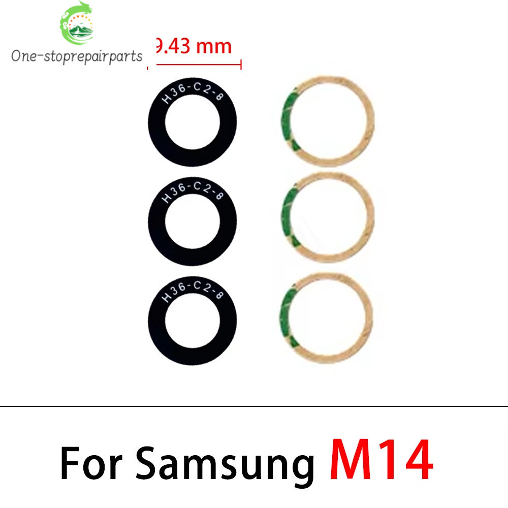 Rear Back Camera Glass Lens With Sticker For Samsung M10 M20 M30 M40 M12 M21 M21s M31 M31s M51 M32 M14 M54 M53
