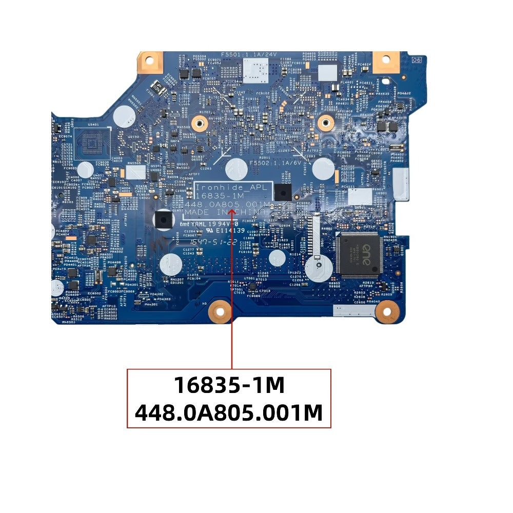 16835-1M For Acer Spin 1 SP111-31 Laptop Motherboard With N3350 N4200 CPU DDR3 NBGL511001 448.0A805.001M 100% Full Tested Acer laptop repair parts