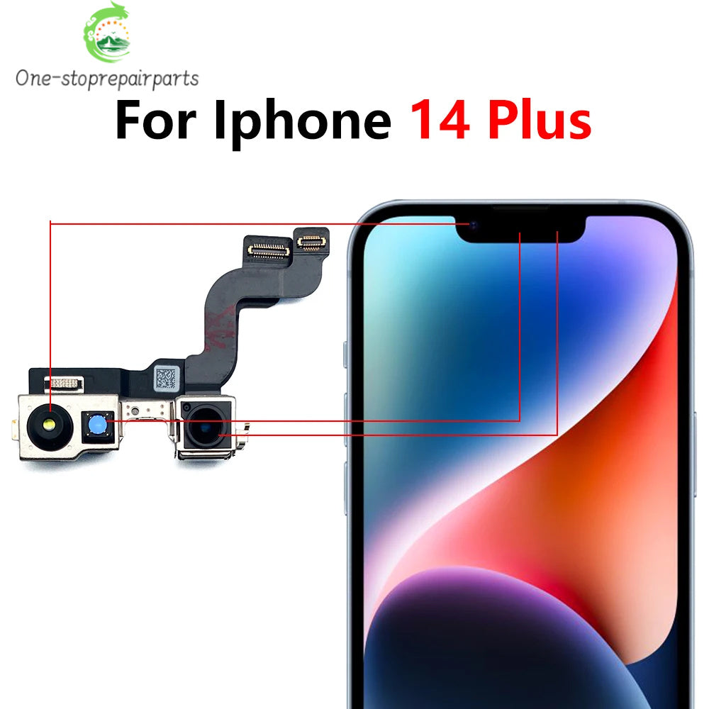 New Front Camera For iPhone 11 12 13 14 15 Pro 11Pro 12Pro 13Pro Max Mini Plus Flex Cable Facing Replacement Parts iPhone phone repair parts