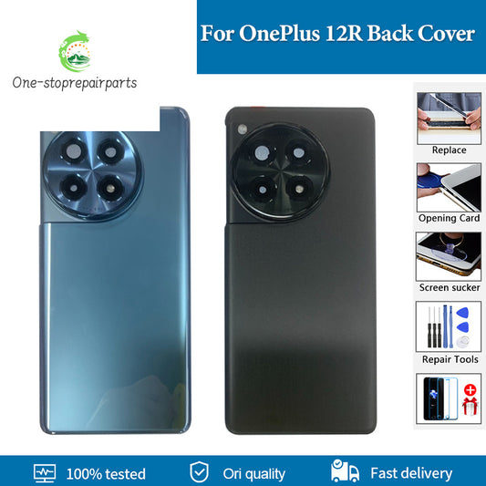 AAA+ quality Back Battery Cover For OnePlus 12R Back Cover CPH2609 CPH2585 Housing Door For 1+12R Back Rear Case Replacement  OnePlus phone repair parts