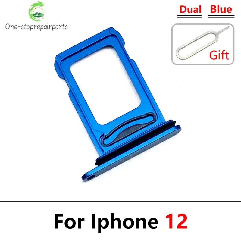 New For iPhone 12 Pro 12Pro Max Mini Dual SIM Card Tray Slot Holder Adapter Accessories iPhone phone repair parts