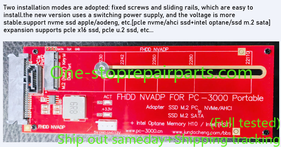 FHDD NVADP Adapter support PC-3000 Portable PRO/PC-3000 Portable3 support SSD M.2 PCIE NVME/AHCI/ PCle NVMe/AHCH Apple Macbook SSD M.2 SATA Optane SSD Intel Optane Memory H10/Intel(RST) repair tools