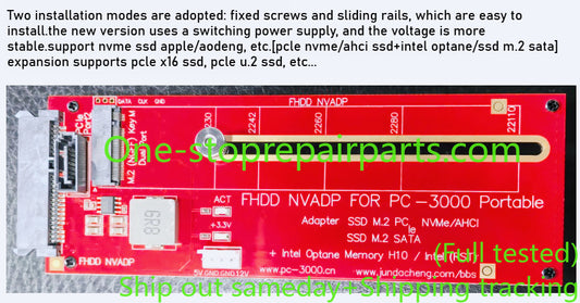 FHDD NVADP Adapter support PC-3000 Portable PRO/PC-3000 Portable3 support SSD M.2 PCIE NVME/AHCI/ PCle NVMe/AHCH Apple Macbook SSD M.2 SATA Optane SSD Intel Optane Memory H10/Intel(RST) repair tools