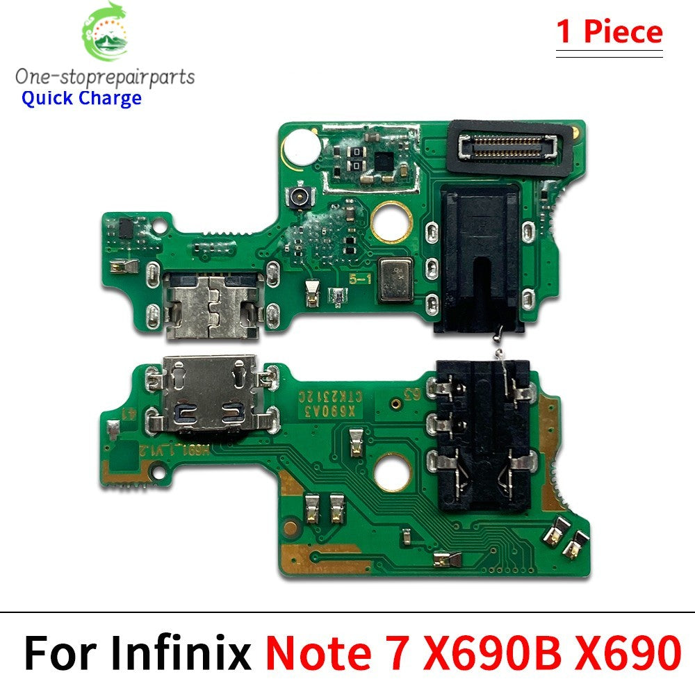 USB Charge Port Dock Connector Charging Board Flex Cable For infinix Note 7 8 8i 12 30 40 Pro 5G Smart 5 6 7 Plus Zero 8 X Pro  infinix phone repair parts