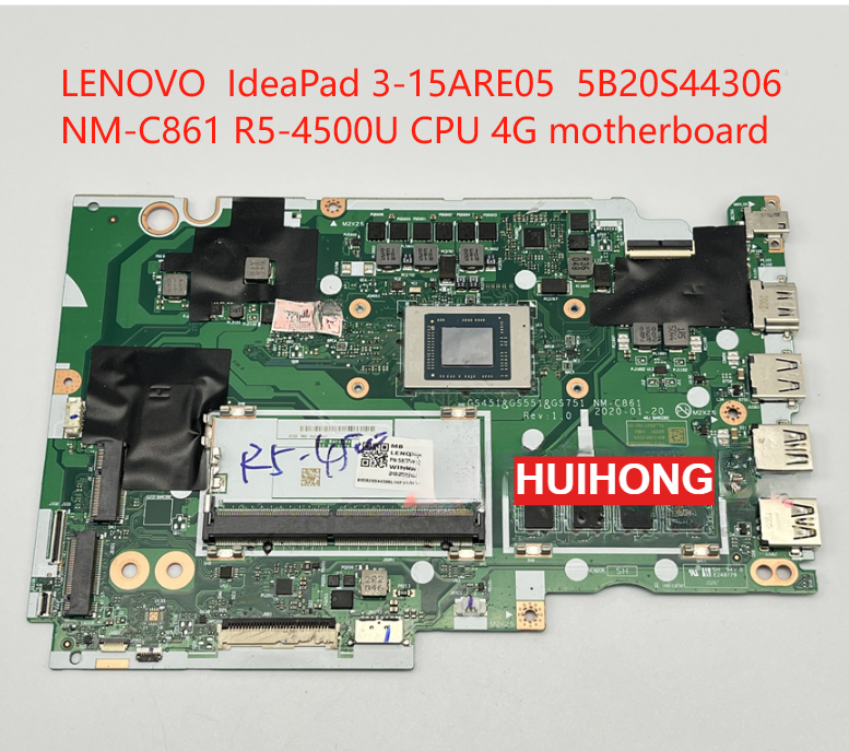 5B20S44306 NM-C861 LENOVO  IdeaPad 3-15ARE05  5B20S44306 NM-C861 R5-4500U CPU 4G motherboard  L81W4 WIN R54500U_UMA_4G