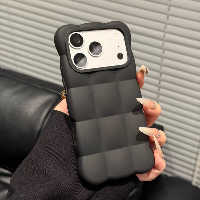 Black three-dimensional cloud shell is suitable for iPhone 18/17promax mobile phone case iPhone15PRO personality 13pro/iPhone 14promax soft set cartoon all-inclusive case Phone accessories