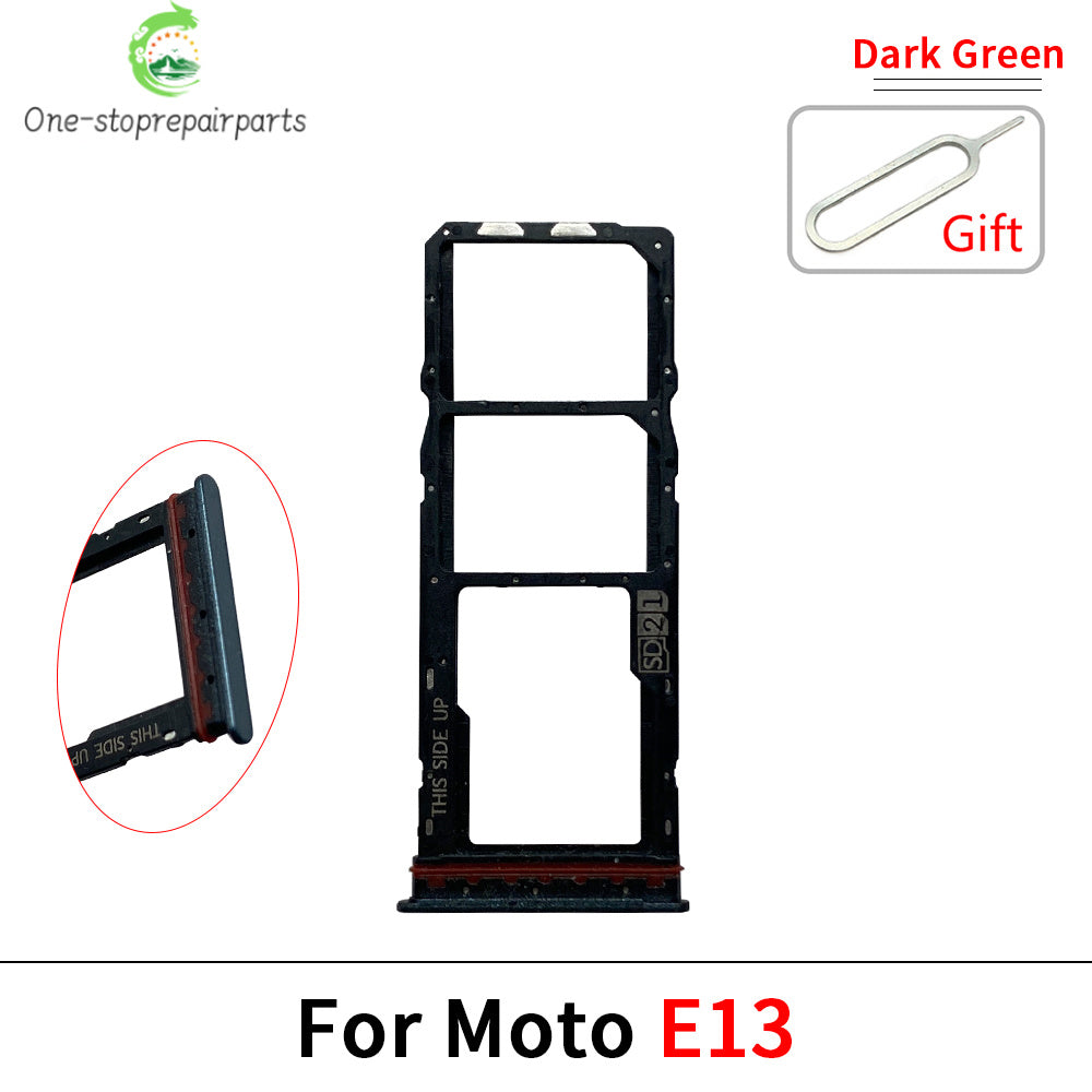 New For Motorola Moto E13 E32 E22 E22i Micro Nano SIM Card Holder Tray Slot Holder Adapter Socket Motorola phone repair parts