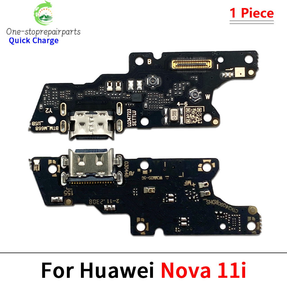 10Pcs, USB Charging Port Dock Charger Connector Board Flex Cable For Huawei Nova 10 11 11i 12 12i Pro Se Y60 Y61 Y70 Y71 Y90 Y91 Huawei phone repair parts