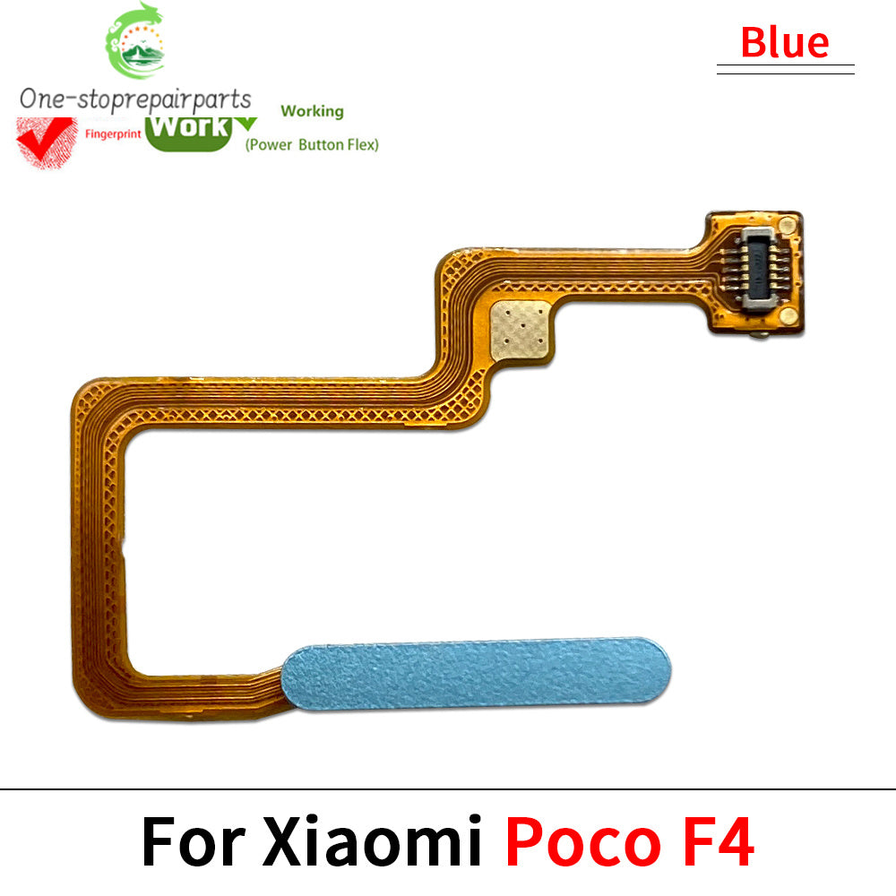 New Fingerprint Flex Cable For Xiaomi Mi Poco F3 F4 GT F5 5G Home Menu Button Key Flex Cable Replacement Parts Xiaomi  Xiao mi phone repair parts