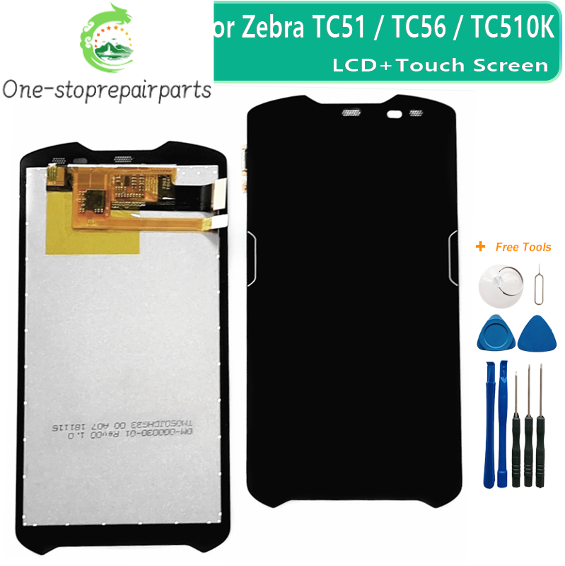 5.0 For Zebra TC51 TC56 LCD Display+Touch Screen For TC52 TC57 TC510K TC56CJ TC56DJ LCD Screen Replacement Digitizer Assembly Other Brand Tablet repair parts