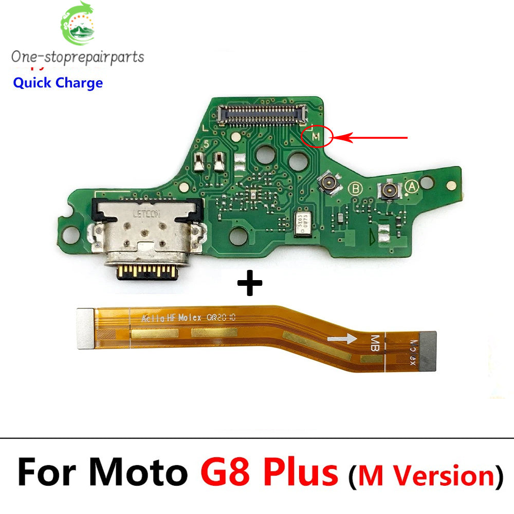 New USB Charging Port Dock Charger Connector Main Board Flex Cable For Motorola Moto G8 Play / G8 Plus M Version Motorola phone repair parts