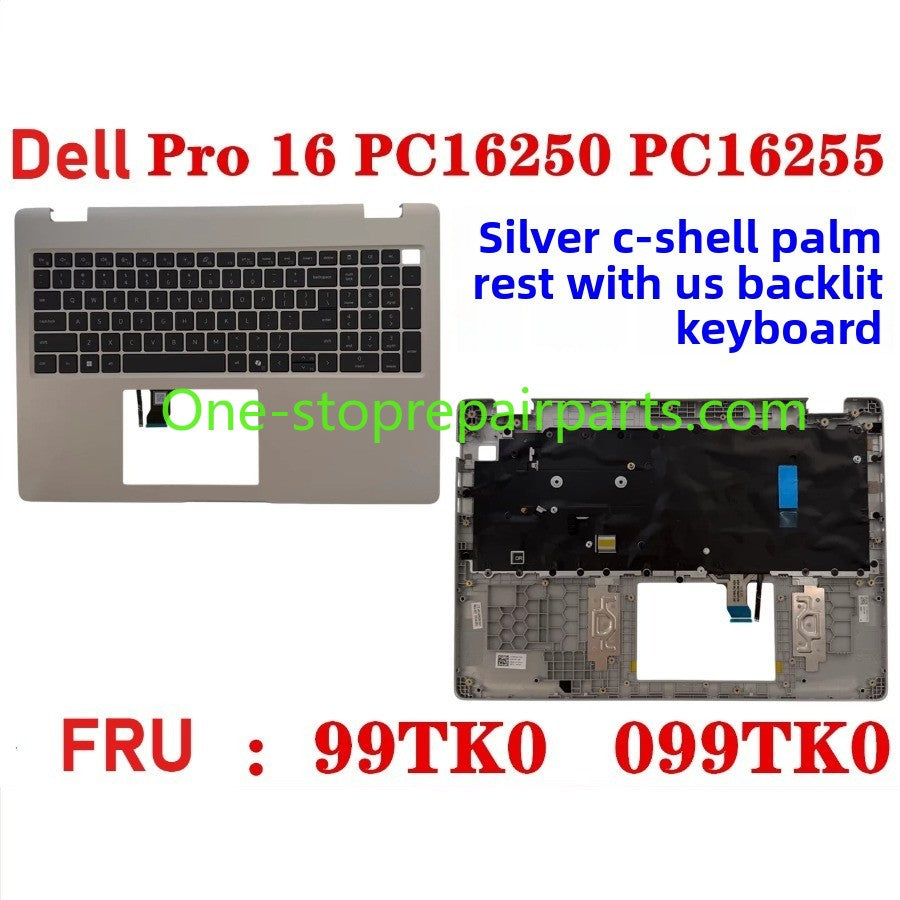 Cover case Keyboard for Dell Pro 16 PC16250 PC16255 Cover case for Dell Pro 16 PC16255 PC16250 LCD Back Cover Bezel frame topcase palmrest upper bottom HINGE 0V1T1X 0388WT 0Y55N3 099TK0 006R8M Dell laptop repair parts