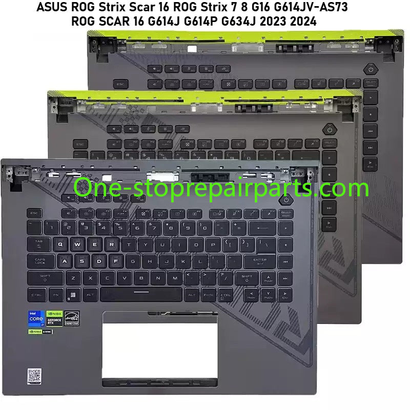 Upper top case keyboard assembly for ASUS ROG Strix Scar 16 ROG Strix 7 8 G16 G614JV-AS73 SCAR 16 G614J G614P G634J 2023 2024 year Palmrest keyboard assembly ASUS laptop repair parts
