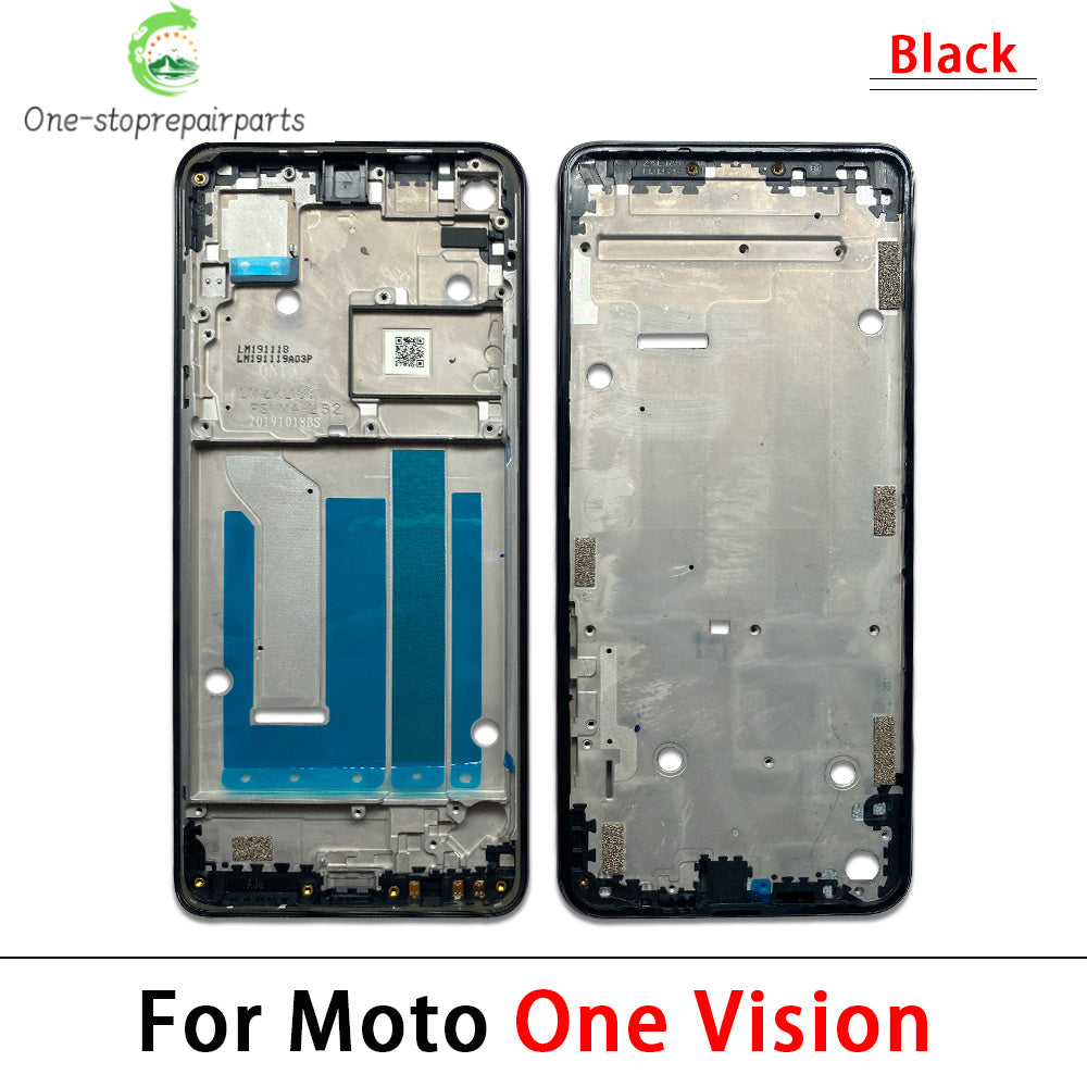 New For Motorola Moto One Action Visoin Fusion Plus Hyper Macro Front Housing LCD Display Bezel Middle Frame Motorola phone repair parts
