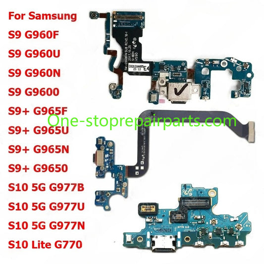 Charge Board For Samsung Galaxy S9 Plus S9+ S10 Lite 5G G960 G965 G977 G770 Charging Port Plate Usb Connector Flex Cable Samsung phone repair parts