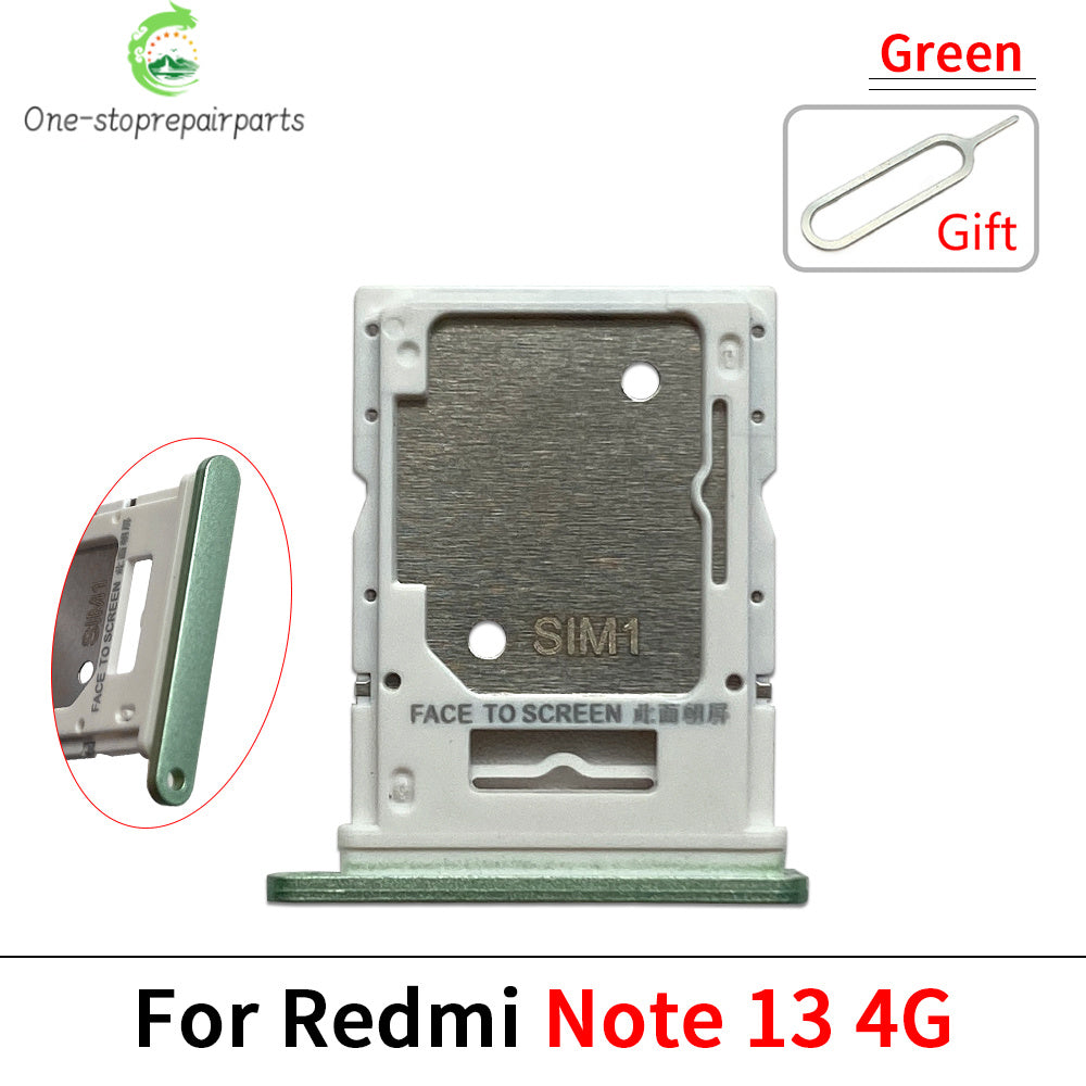 10Pcs, SIM Card Slot SD Card Tray Holder Adapter For Xiaomi Redmi Note 13 Pro Plus 4G 5G  Xiaomi  Xiao mi phone repair parts