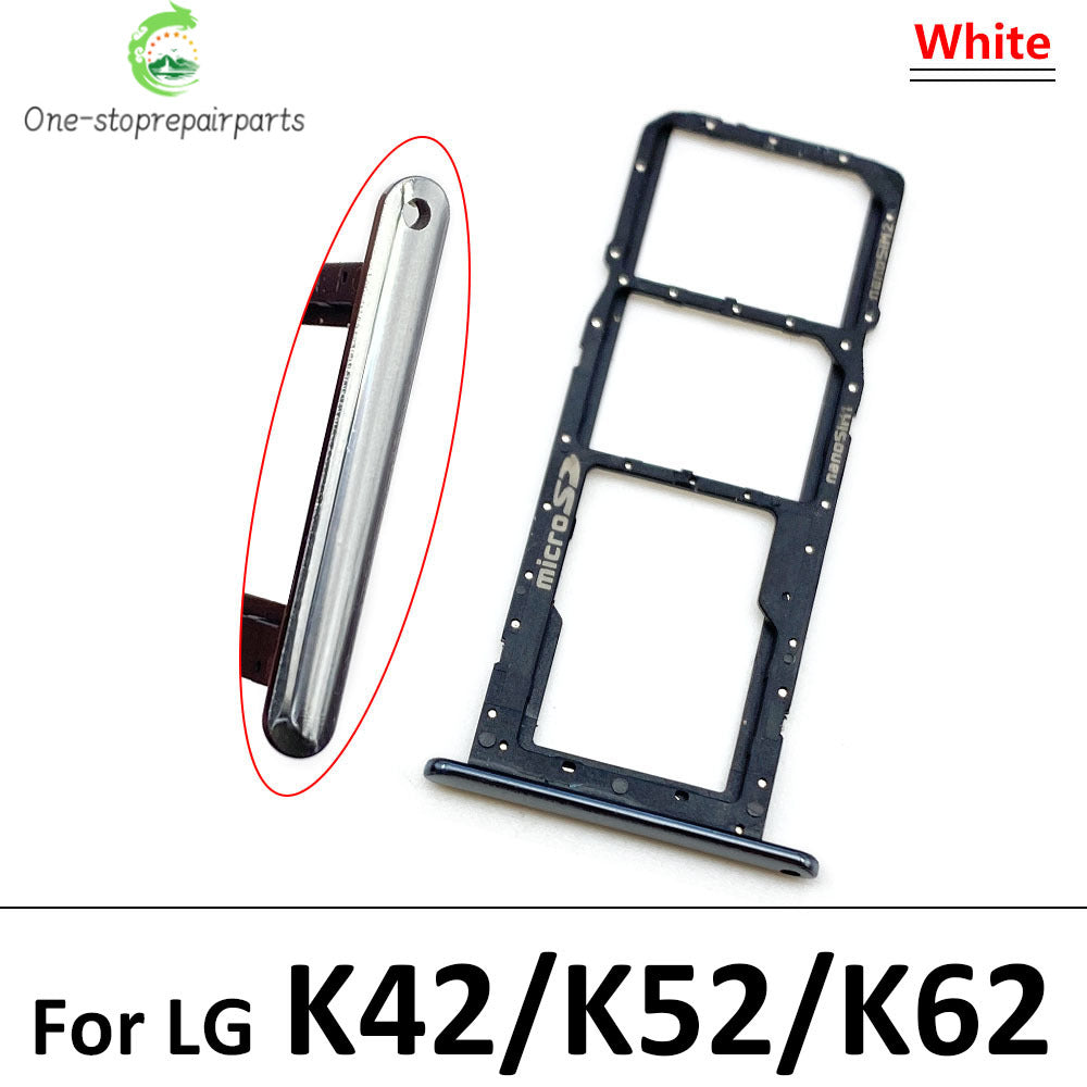New SIM Card Tray Slot Holder Adapter Accessories For LG K22 K42 K52 K62 K41S K51 K61 K40s K12 Plus Replacement Parts  LG phone repair parts
