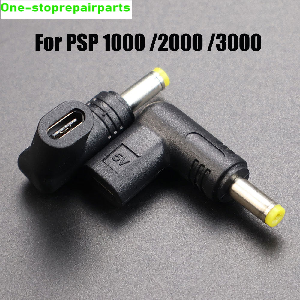 2-10PCS 5V Type-C Power Connector to DC Female Jack Plug Charging Adapter For PSP 1000 2000 3000 Game Charger Converter Game console repair parts