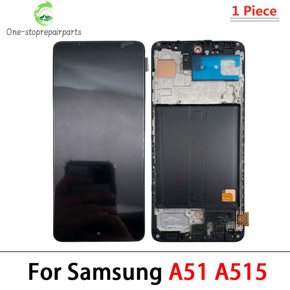 5Pcs, New LCD Display With frame Touch Digitizer Assembly For Samsung A31 A51 A20 A30 A30s Screen Replacement Samsung phone repair parts