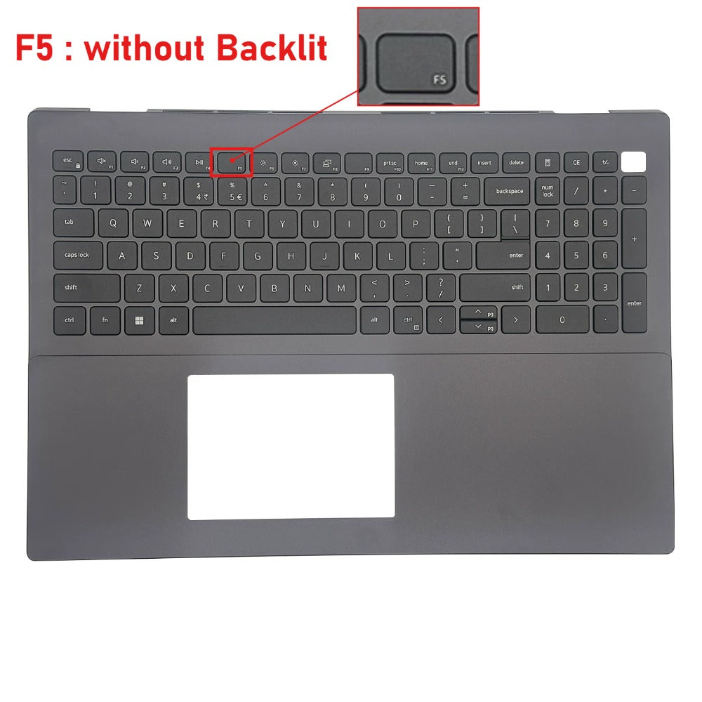 Upper C-case palmrest keyboard assembly for Dell Vostro 5510 5515 topcase touchpad keyboard assembly  IO board speaker 0Y64G2 Dell laptop repair parts