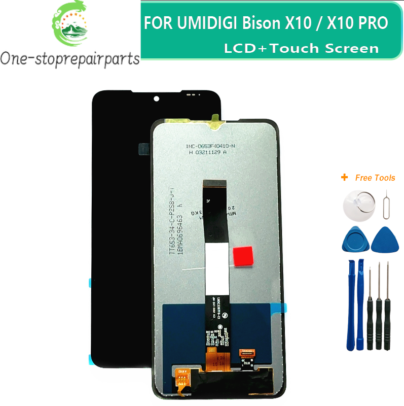 6.53" For UMIDIGI BISON X10 LCD Display+Touch Screen Digitizer 100%Original Tested LCD Screen Panel For BISON X10 Pro LCD X10Pro Umidigi phone repair parts