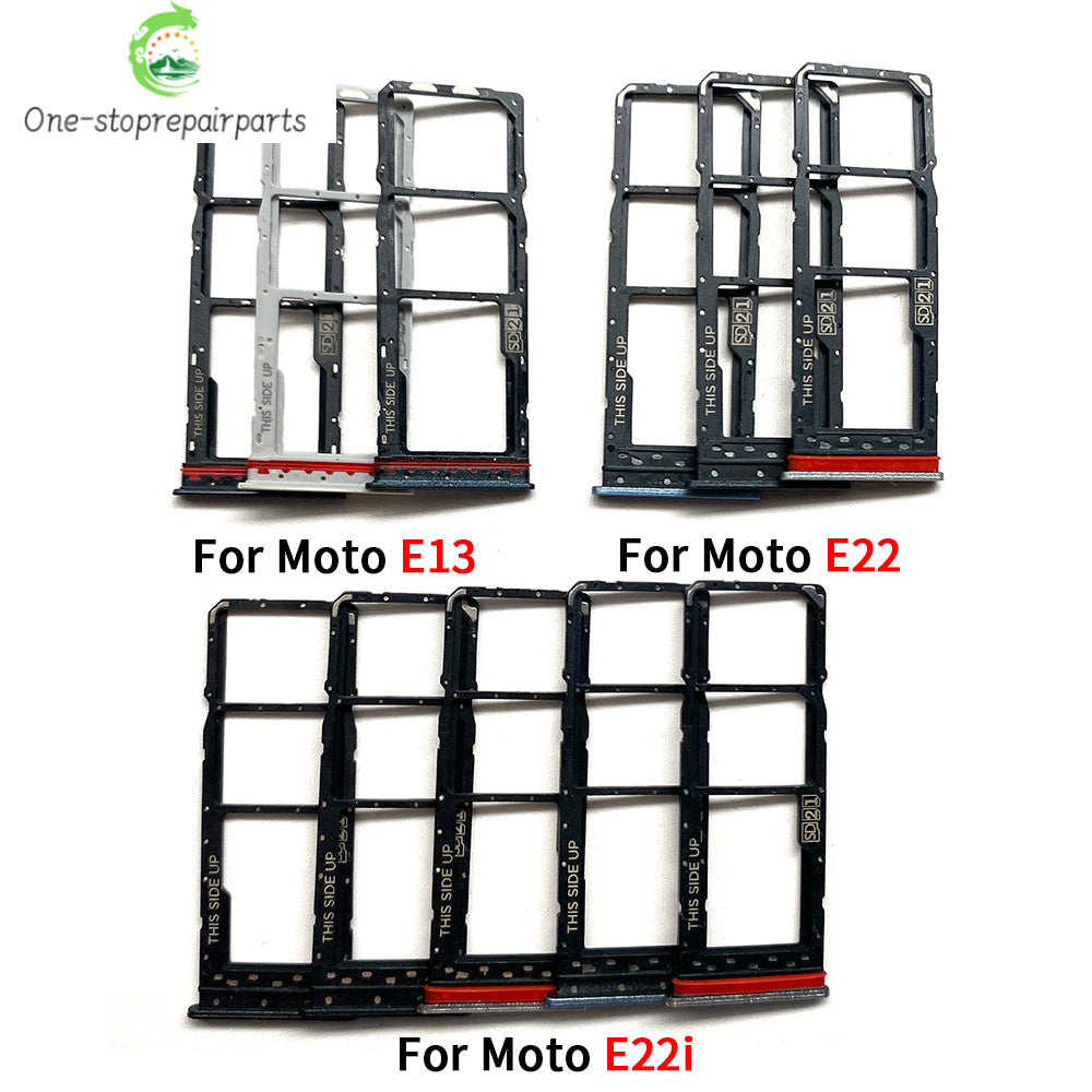 10Pcs, SIM Card Tray Slot Holder Adapter Accessories For Motorola Moto E13 E32 E22 E22i Motorola phone repair parts