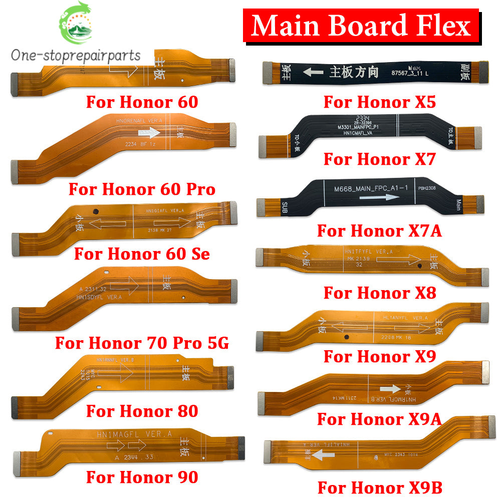 10Pcs, Main Board Motherboard Connector Flex Cable For Huawei Honor X7 X7A X8 X9 X9A X9B 60 70 80 90 Pro Se Huawei phone repair parts