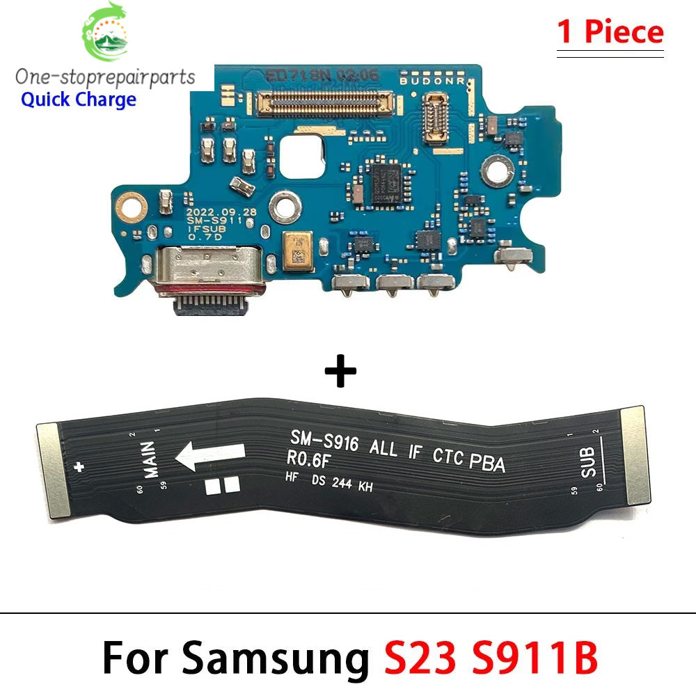 New USB Charger Charging Dock Port Connector Main Board Flex Cable For Samsung S22 S23 Plus Ultra 5G S901 S906 S908 S911 S916 Samsung phone repair parts