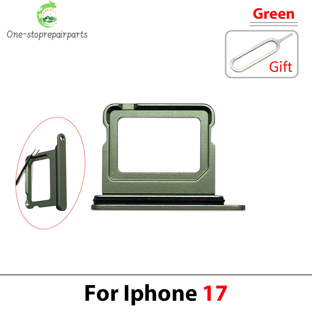 New For iPhone 17 Pro Max Micro Nano Dual SIM Card Holder Tray Slot Holder Adapter Socket iPhone phone repair parts