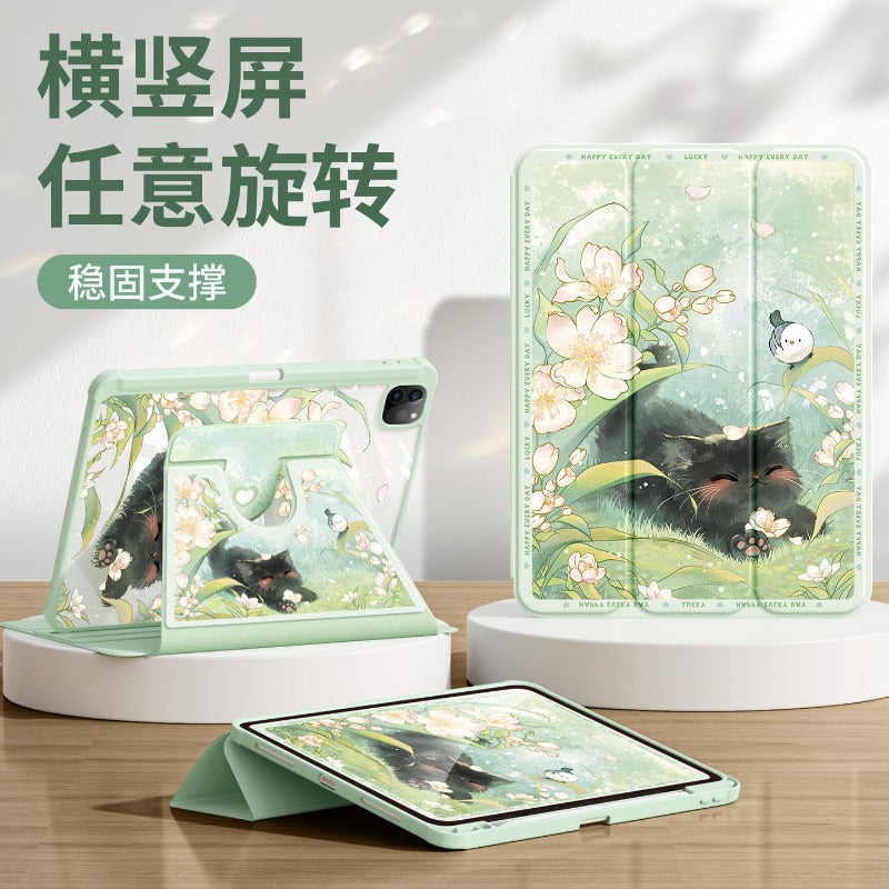 For Huawei Matepad11 protective case 2026 new air12 tablet case 115s with pen slot soft light se10.4/pro12.2 all-inclusive For Honor x9/10 Smart Edition Chunyi Cat Tablet Accessories