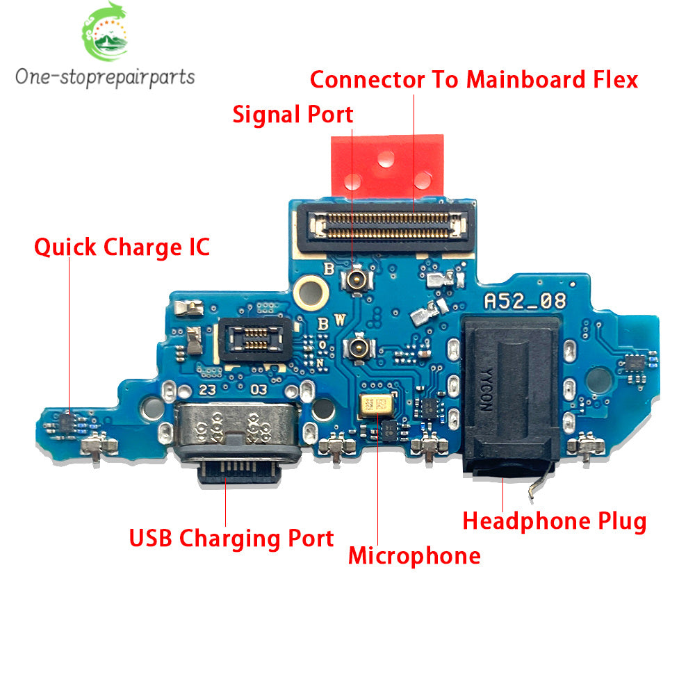 For Samsung A13 A23 A33 A53 A52 A72 A14 A24 A34 A54 4G 5G USB Charging Port Dock Charger Connector Board With Micro Flex Cable Samsung phone repair parts