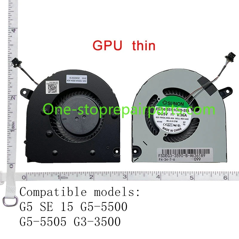 New laptop CPU GPU cooling fan for Dell G3-3779 3776 G3-3579 G3-3590 G5-5500 G5-5505 G3-3500 Dell laptop repair parts