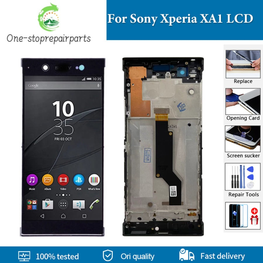 5.0" Original LCD For SONY Xperia XA1 G3112 G3116 G3121 LCD Display Touch Screen With Frame Replacement For SONY XA1 Display Sony phone repair parts