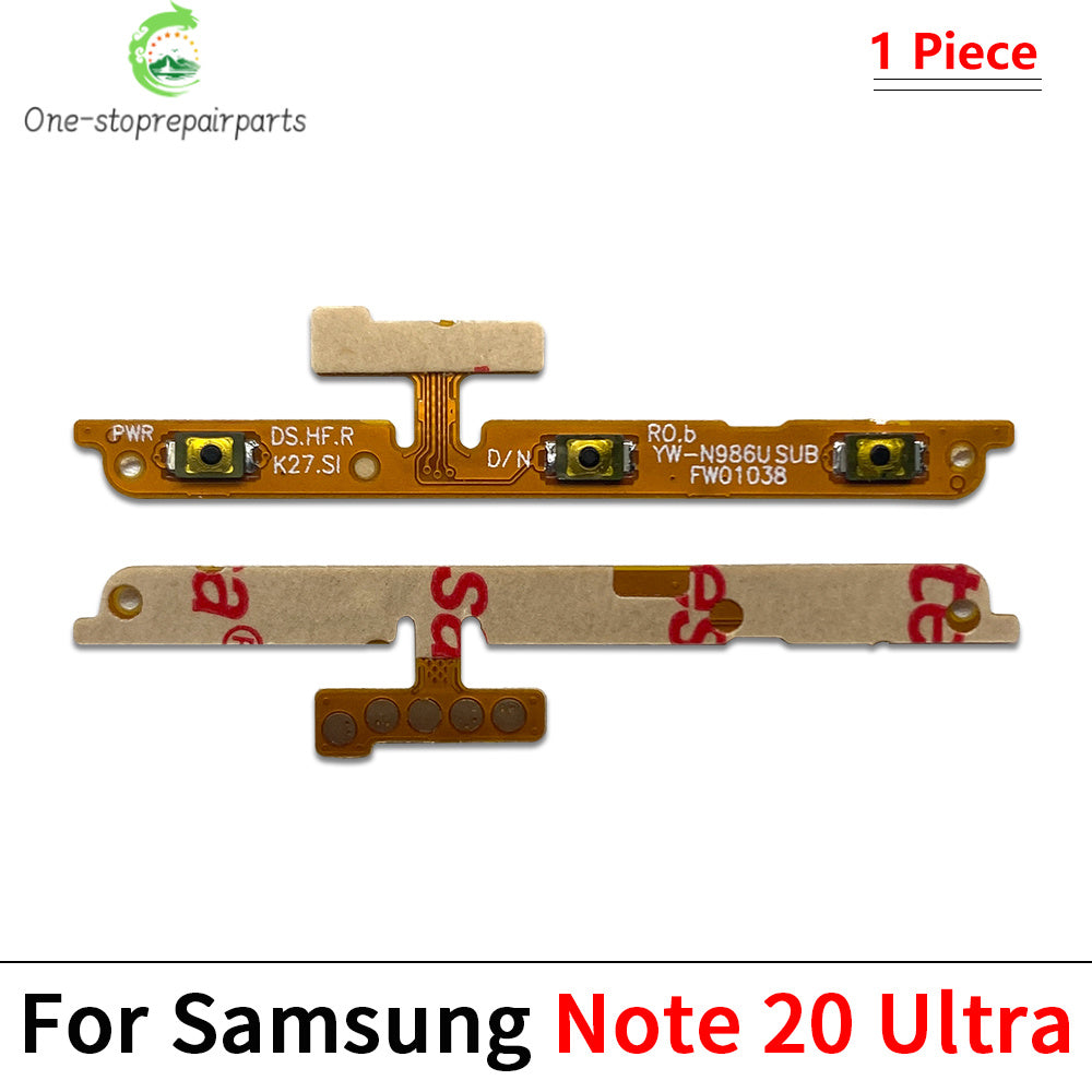 10Pcs, Volume Button Power Switch On Off Button Flex Cable For Samsung Note 10 Plus Lite Note 20 Ultra S20 S21 S23 Fe Samsung phone repair parts