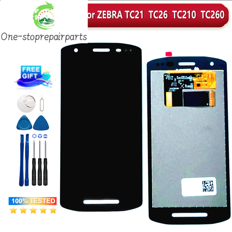 New Tested For ZEBRA TC21 LCD Display+Touch Screen Assembly Replacement For ZEBRA TC26 LCD ZEBRA TC210K, TC26AK, TC26BK, TC26CK Other brand Phone repair parts