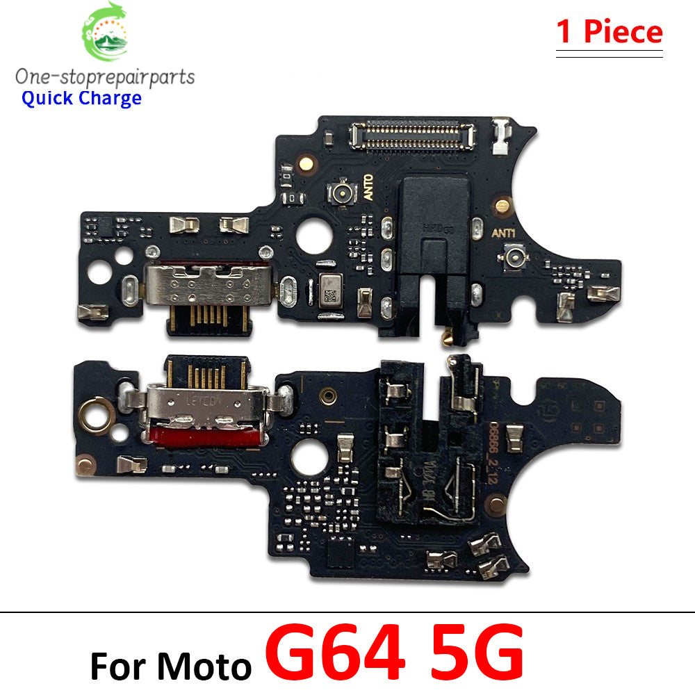 10Pcs, USB Charger Charging Dock Port Connector Flex Cable For Moto E6i E7i E22i E32 G24 Power G04 G14 G54 G64 G84 G42 G62 5G Motorola phone repair parts
