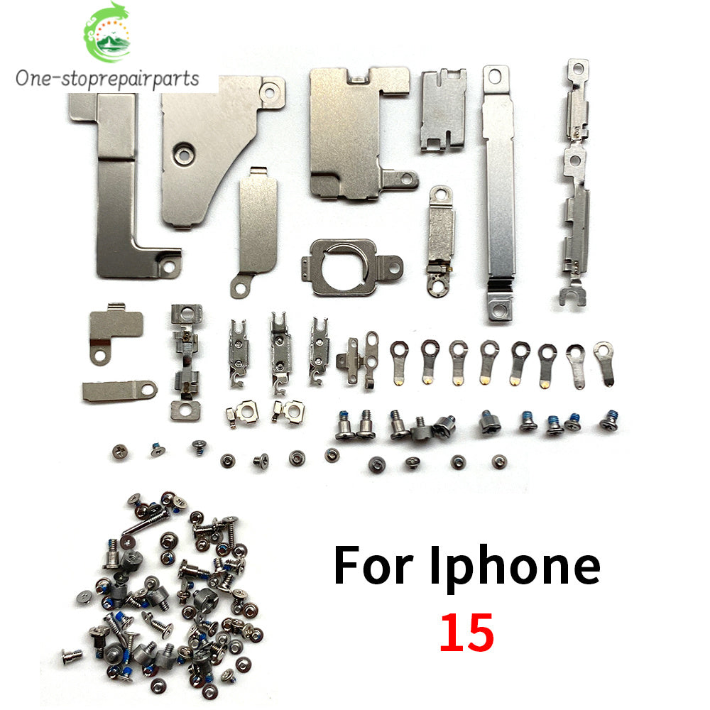 Full Inside Small Metal Holder Bracket Shield Plate Set Kit Full Screws Waterproof For iPhone 11 12 13 14 15 Pro Max 14 Plus iPhone phone repair parts