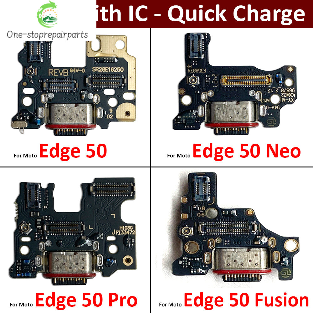 USB Charging Port Mic Microphone Dock Connector Board Flex Cable For Motorola Moto Edge 50 Neo Fusion Pro Repair Parts Motorola phone repair parts
