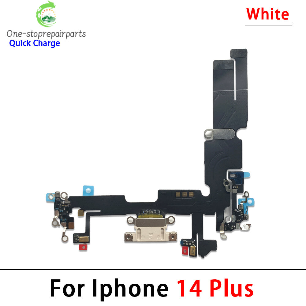New For iPhone 14 Pro Max Plus USB Charging Port Dock Charger Connector Board With Microphone Flex Cable iPhone phone repair parts