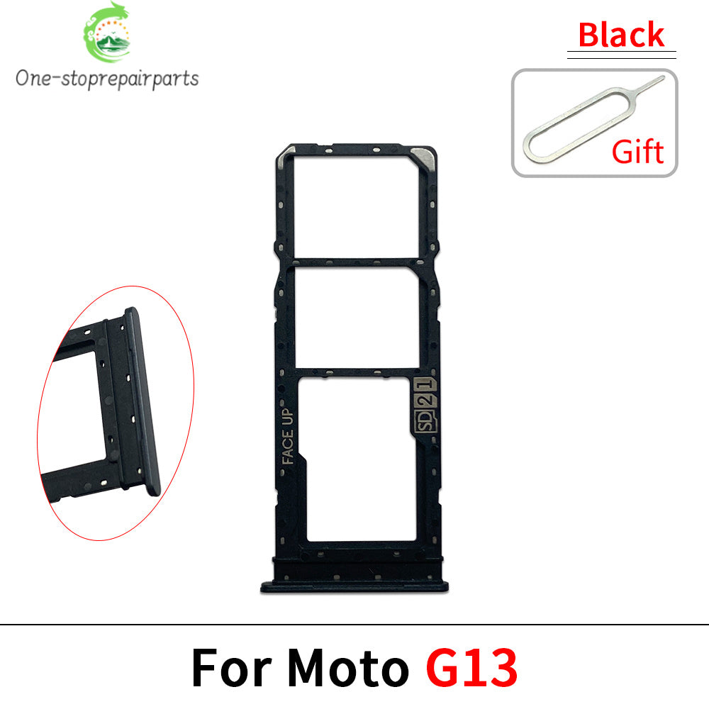 Micro Nano SIM Card Holder Tray Slot Holder Adapter Socket For Motorola Moto G13 G23 G53 G73 G84 Motorola phone repair parts