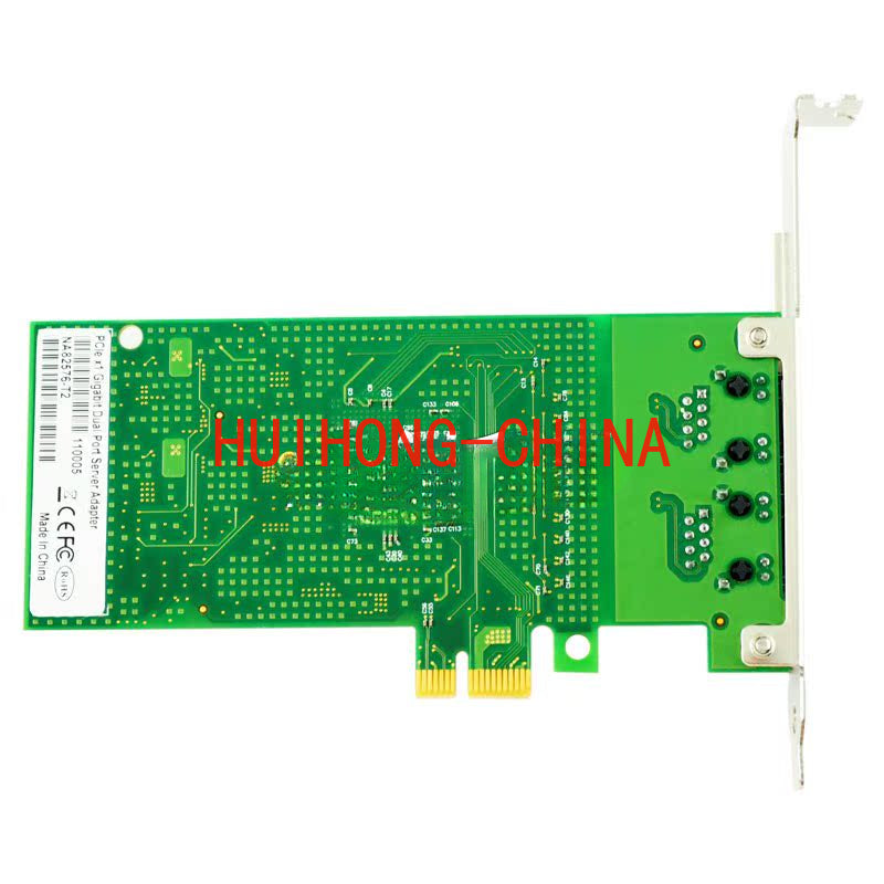 Dual port Gigabit network interface card PCI-E x1 intel 575/82576-T2 aggregation/ROS soft route E1G42ET
