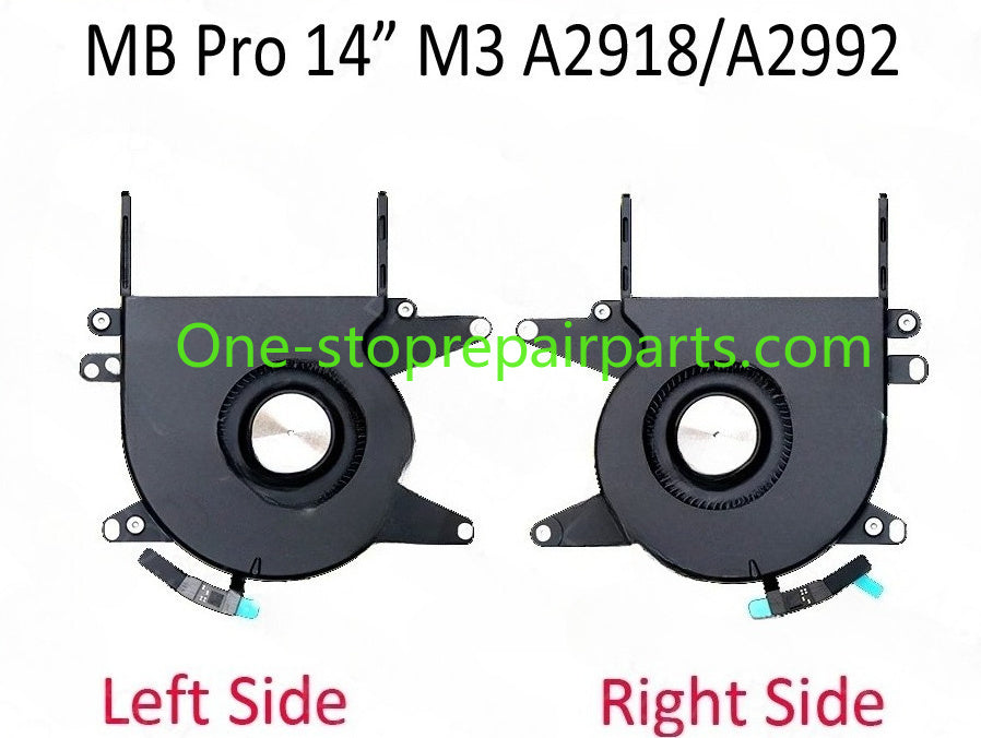 Laptop A2918 A2992 Fan for Macbook Pro M3 14.2" Left and Right Side CPU Fan Cooling Cooler Fan Pair 2023 Year Macbook repair parts