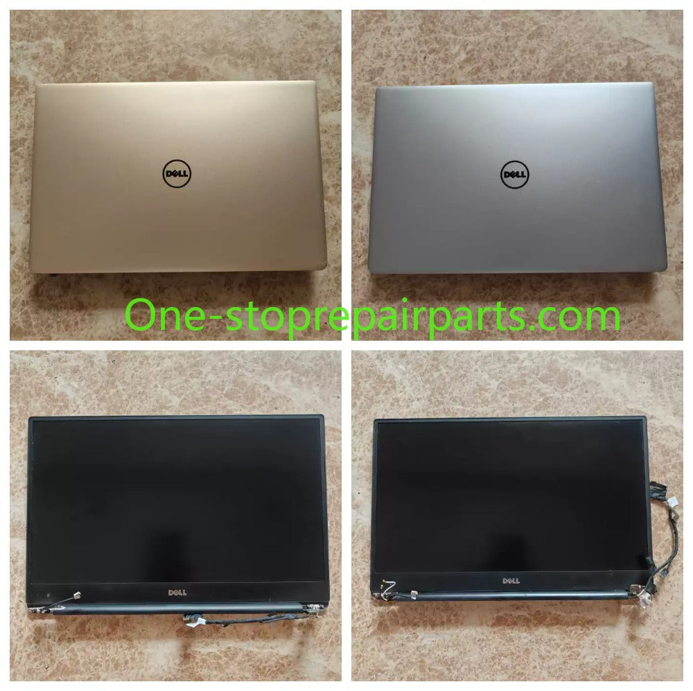 Touch Non-Touch top half LCD Display screen Complete Assembly for Dell XPS 13 9350 9360 P54G P54G002 Ultrabook 13.3" FHD QHD+  R3RJ8 0K8H0R 7PH9N 0N6CH2 0P2HPR 0907D8 9D8MJ Rose Gold Silver panel half Dell laptop repair parts