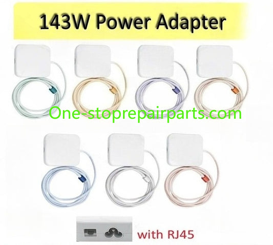 New 143w Power Adapter w/Ethernet A2290 for iMac (24" M1/M3/M4) A2280 A2439 A2438 A2873 A2874 A3137 A3247 w/ Power Cord Cable iMac repair parts