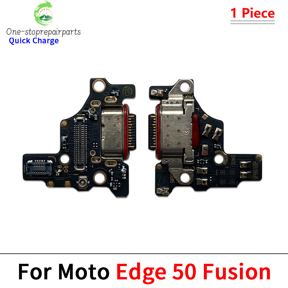 10Pcs, USB Charge Port Dock Connector Charging Board Flex Cable For Moto Edge 20 Lite S 40 30 50 Neo Fusion Ultra Plus Pro 2021 Motorola phone repair parts