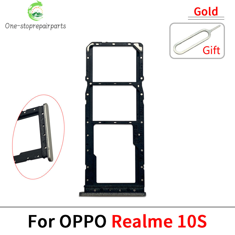 New For OPPO Realme 10 10s 11 12 Pro Plus 4G 5G SIM Card Tray Slot Holder Adapter Accessories Realme phone repair parts