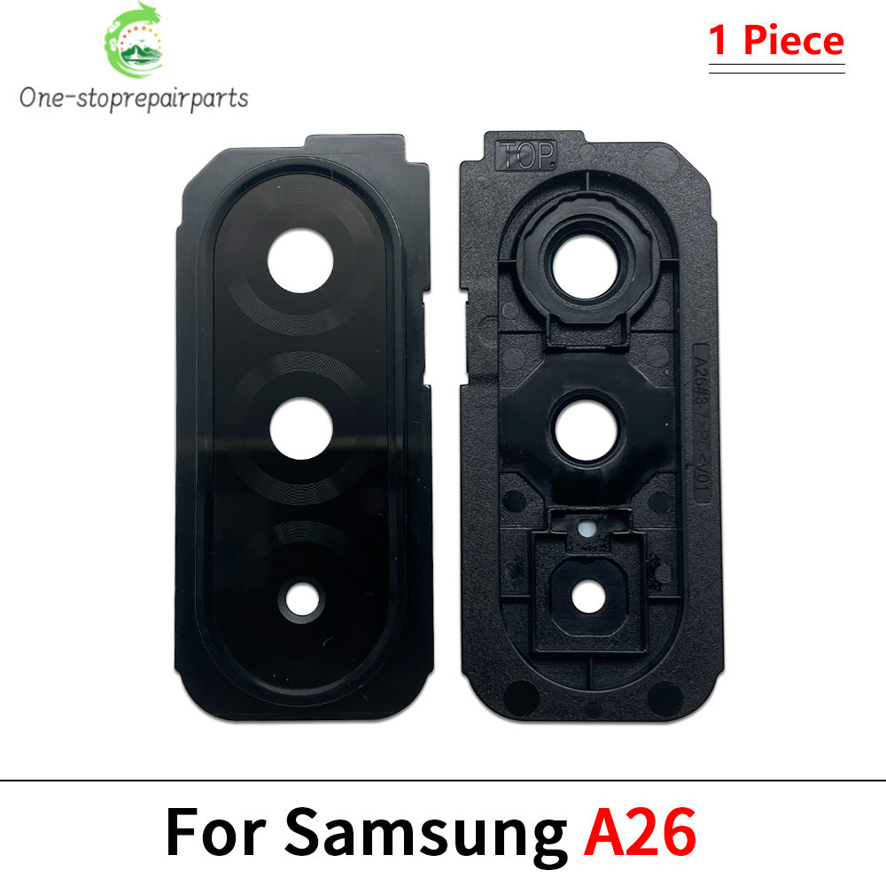 New Rear Camera Glass Lens Cover With Frame Holder For Samsung A26 A56 A34 A54 S24 Fe 5G Replacement Parts Samsung phone repair parts